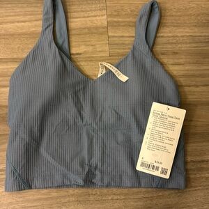 Scoop Neck Yoga Tank Grid Size 6 Lululemon BRAND NEW Utility Blue